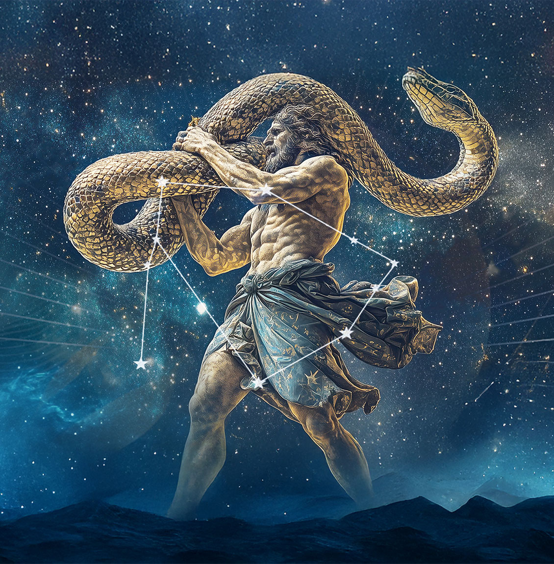 Ophiuchus constellation and snake - The Ophiuchus Healing Center